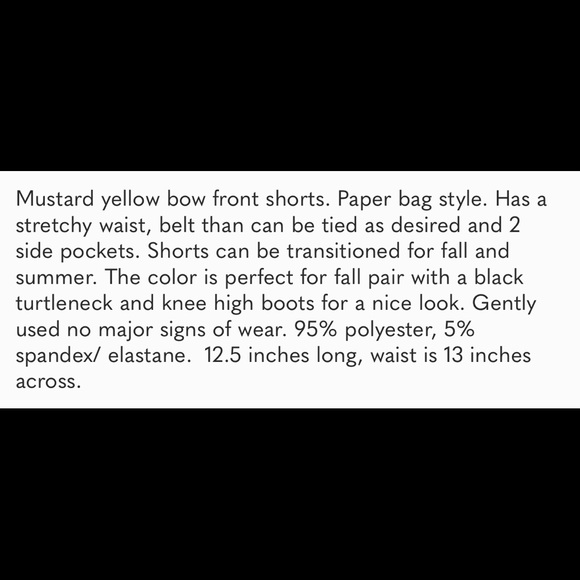 Yellow mustard bow front dress pant from forever 21 - Picture 3 of 3
